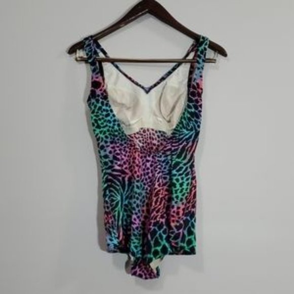Vintage Jantzen Swimsuit Animal Rainbow - Picture 3 of 15
